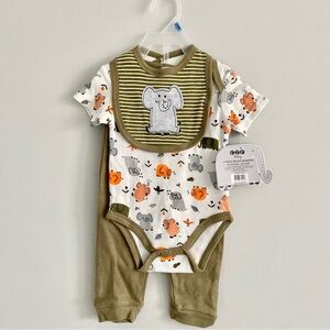 CJP Baby 3 Piece Animal Set NWT Size 6-9 Months